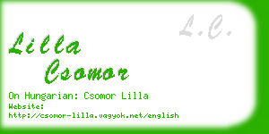 lilla csomor business card
